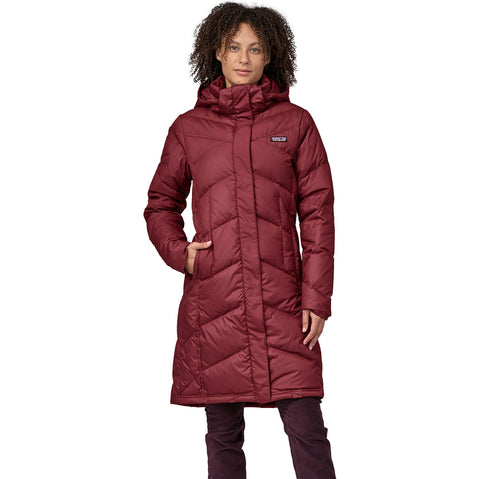 Patagonia Women's Down With It Parka in Carmine Red model front
