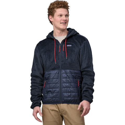 Patagonia Men's Re-Tool Hybrid Hoody in Black model front