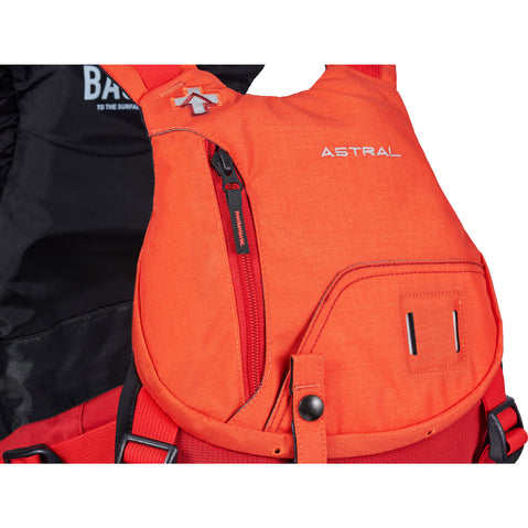 Astral Indus Lifejacket (PFD) in Red/Orange zipper
