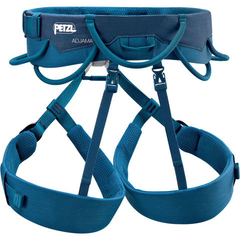 Petzl Adjama Rock Climbing Harness in Blue front