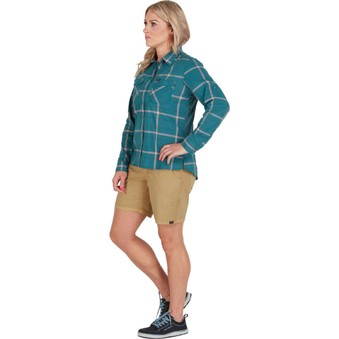 NRS Women's Canyon Shorts in Desert model front