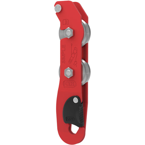Petzl Simple Descender in Red front