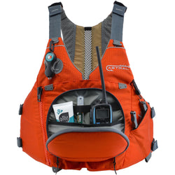 Astral Sturgeon Fishing Lifejacket (PFD) in Burnt Orange open