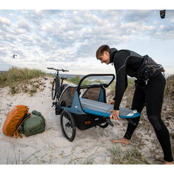 Thule Courier Bicycle Trailer/Stroller in Aegean Blue lifestyle