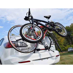 Malone RunWay BC2 Bike Trunk Rack with bike loaded top view