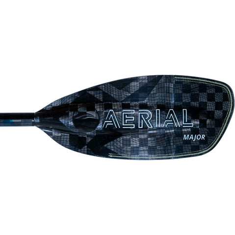 Aqua-Bound Aerial Major Carbon Versa-Lok Bent Shaft 2-Piece Kayak Paddle right blade backside