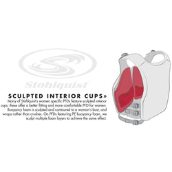 Stohlquist Women's Escape Kayak Lifejacket (PFD) sculpted interior cups