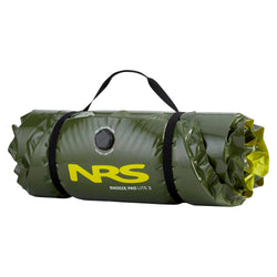 NRS Snooze Lite Sleeping Pad green 3 inched rolled angle