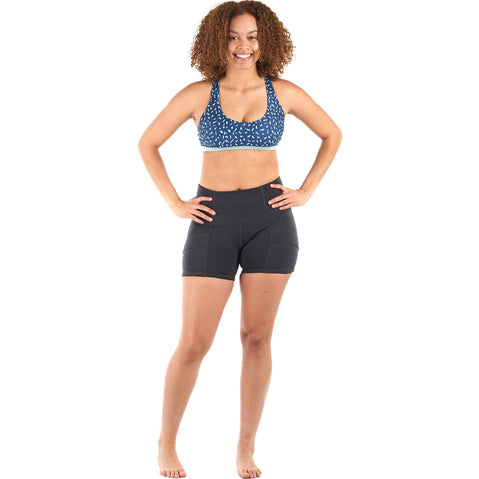 Level Six Womens Sombrio Neoprene Shorts in Black Heather left