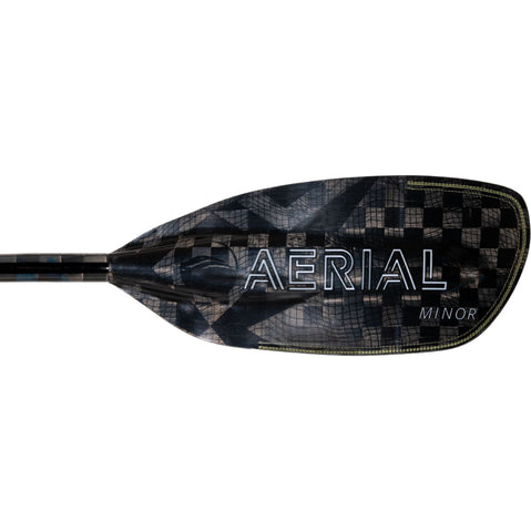 Aqua-Bound Aerial Minor Carbon Versa-Lok Straight Shaft 4-Piece Kayak Paddle right blade backside