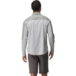NRS Men's Switch Hybrid Long-Sleeve Shirt in Pebble model back