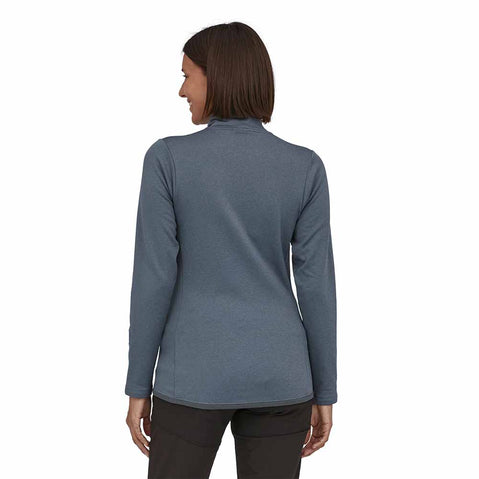 Patagonia Women's R1 Daily Jacket in Plume Grey/Light Plume Grey X-Dye model view back