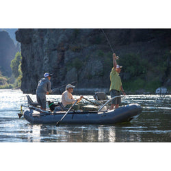 Outcast OSG Drifter 13 Self-Bailing Raft in Gray lifestyle