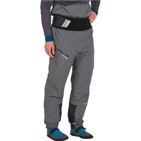 NRS Women's Freefall Dry Pants in Gray model frontcrop