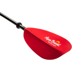 Aqua Bound Manta Ray Hybrid Posi-Lok 4-Piece Kayak Paddle in Sunset Red angle blade