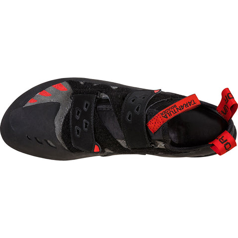 La Sportiva Men's Tarantula Boulder Rock Climbing Shoes in Metal/Sunset top view