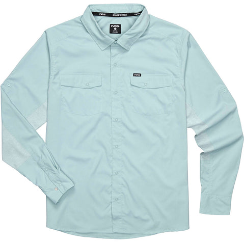 NRS Men's Guide Long-Sleeve Shirt in aquifer