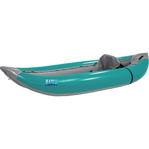 AIRE Outfitter I Inflatable Kayak in teal angle