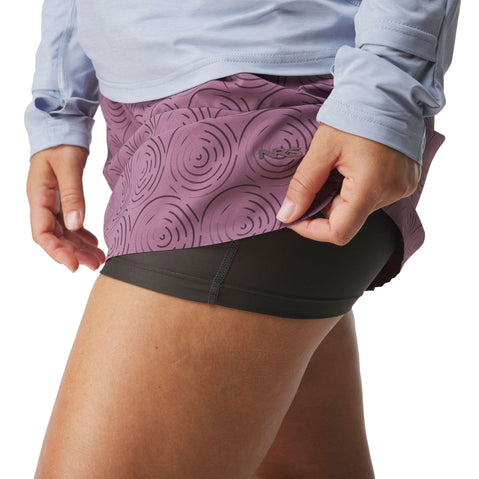NRS Women's Beda Skort in Orchid model detail