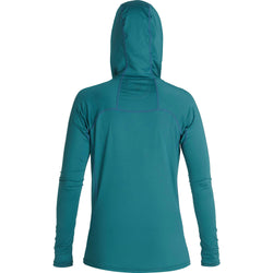NRS Women's Ava Rashguard Hoodie in Mediterranea back