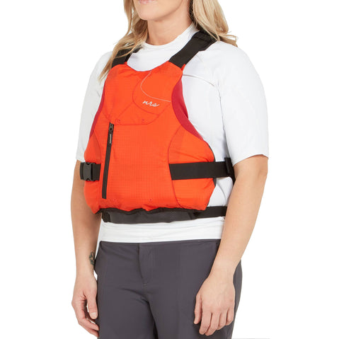 NRS Women's Siren Kayak Lifejacket (PFD) in Flare model angle