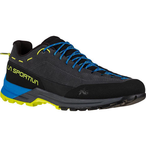 La Sportiva Men's TX Guide Leather Approach Shoes in Lime/Carbon Punch angle