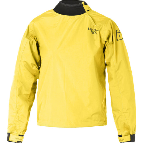 Level Six Whirlpool Youth Paddling Jacket in Bright Yellow front view