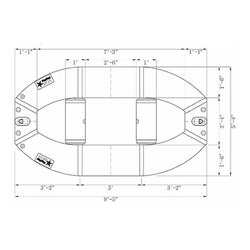 Star Inflatables Texas Bug 9.5 Standard Floor Raft diagram