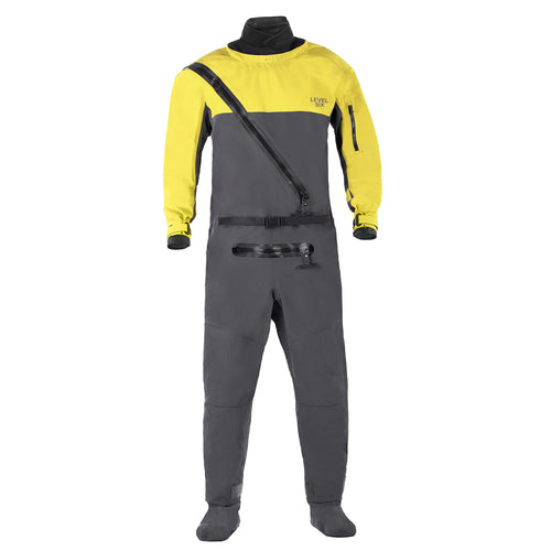 Level Six Loki Dry Suit Citron Yellow Front