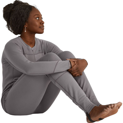 NRS Women's Lightweight Union Suit in Smoke model front crop