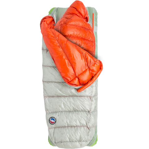 Big Agnes Lost Ranger UL 3N1 0 Degree Down Sleeping Bag in Gray/Orange top view