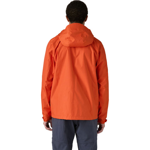 Patagonia Men's TorrentShell 3L Rain Jacket pollinator orange model back