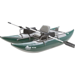 Outcast PAC 900FS Pontoon Boat in Green/Gray left