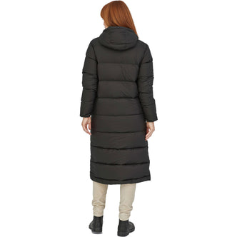 Patagonia Women's Silent Down Parka in Black model back