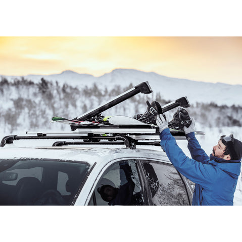 Thule SnowPack Extender Ski/Snowboard Roof Rack lifestyle