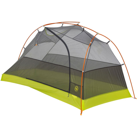 Big Agnes Tiger Wall UL 1 Person Backpacking Tent in Mercury/Evening Primrose with fly closed