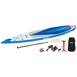 Sea Eagle NeedleNose 14 Inflatable SUP Board Electric Pump Package angle