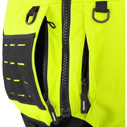 NRS Big Water Guide Lifejacket (PFD) in Safety Yellow zippered pocket detail