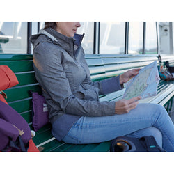 Therm-a-Rest Inflatable Lumbar Pillow in Nautical Blue lifestyle