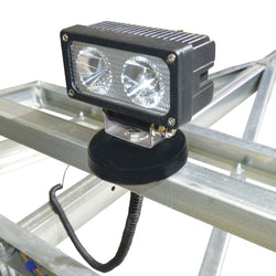 Malone MegaSport Flood Light with Magnetic Mount mounted on trailer front
