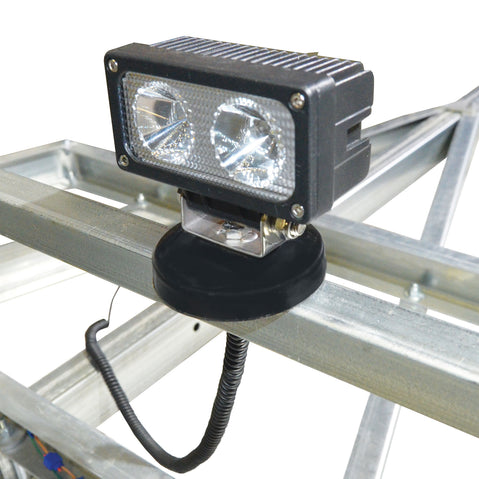 Malone MegaSport Flood Light with Magnetic Mount mounted on trailer front