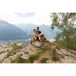 Lowa Women's Cadin II GTX Mid Mountaineering Boots in Anthracite/Aquamarine lifestyle