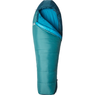Mountain Hardwear Bozeman 30 Degree Synthetic Sleeping Bag in Washed Turquoise open