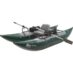 Outcast PAC 1000FS Pontoon Boat in Green/Gray left