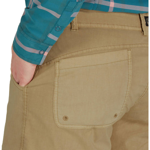 NRS Women's Canyon Shorts in Desert model detail
