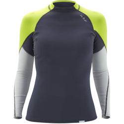 NRS Women's HydroSkin 0.5 Long Sleeve Shirt in Dark Shadow front