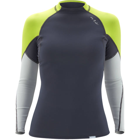 NRS Women's HydroSkin 0.5 Long Sleeve Shirt in Dark Shadow front