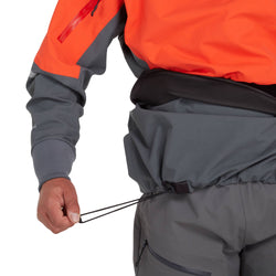 NRS Men's Element GORE-TEX Pro Semi-Dry Top in Flare model drawstring