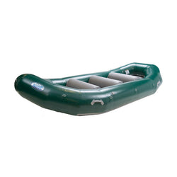 AIRE 130E Self-Bailing Raft in Dark Green angle
