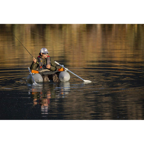 Outcast Cruzer Float Tube in Sage lifestyle